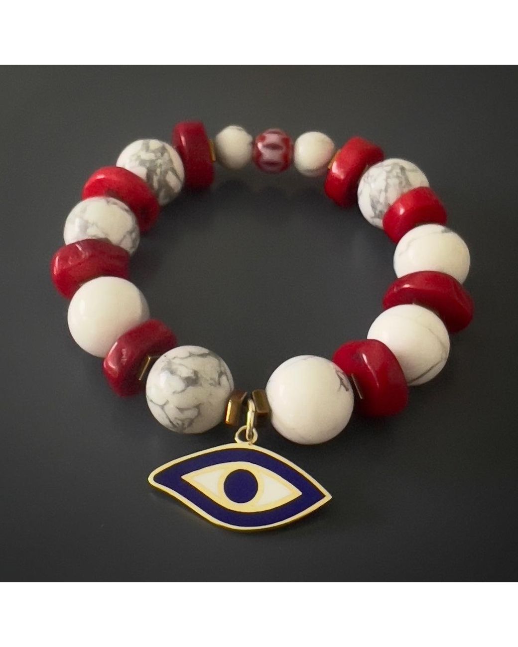 Ebru Jewelry Red Spiritual Beads Evil Eye Bracelet