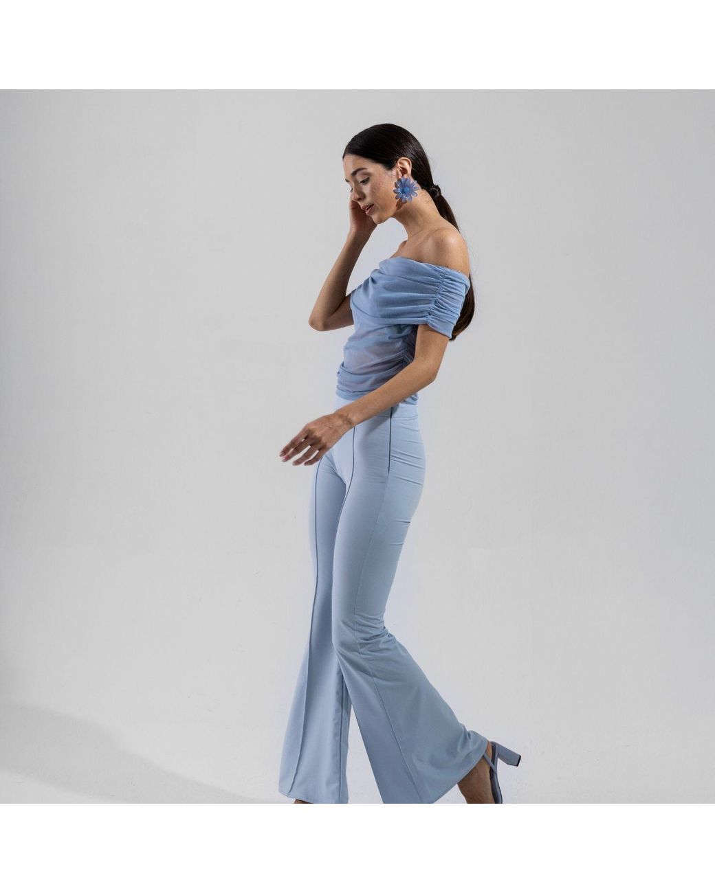 Thisisu Collection Blue Wide Leg Pant