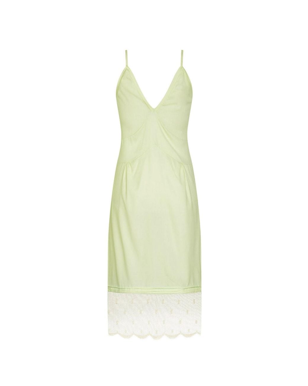 Lisa The Label Green Bow Belle Mint Silk Shell Slip Dress