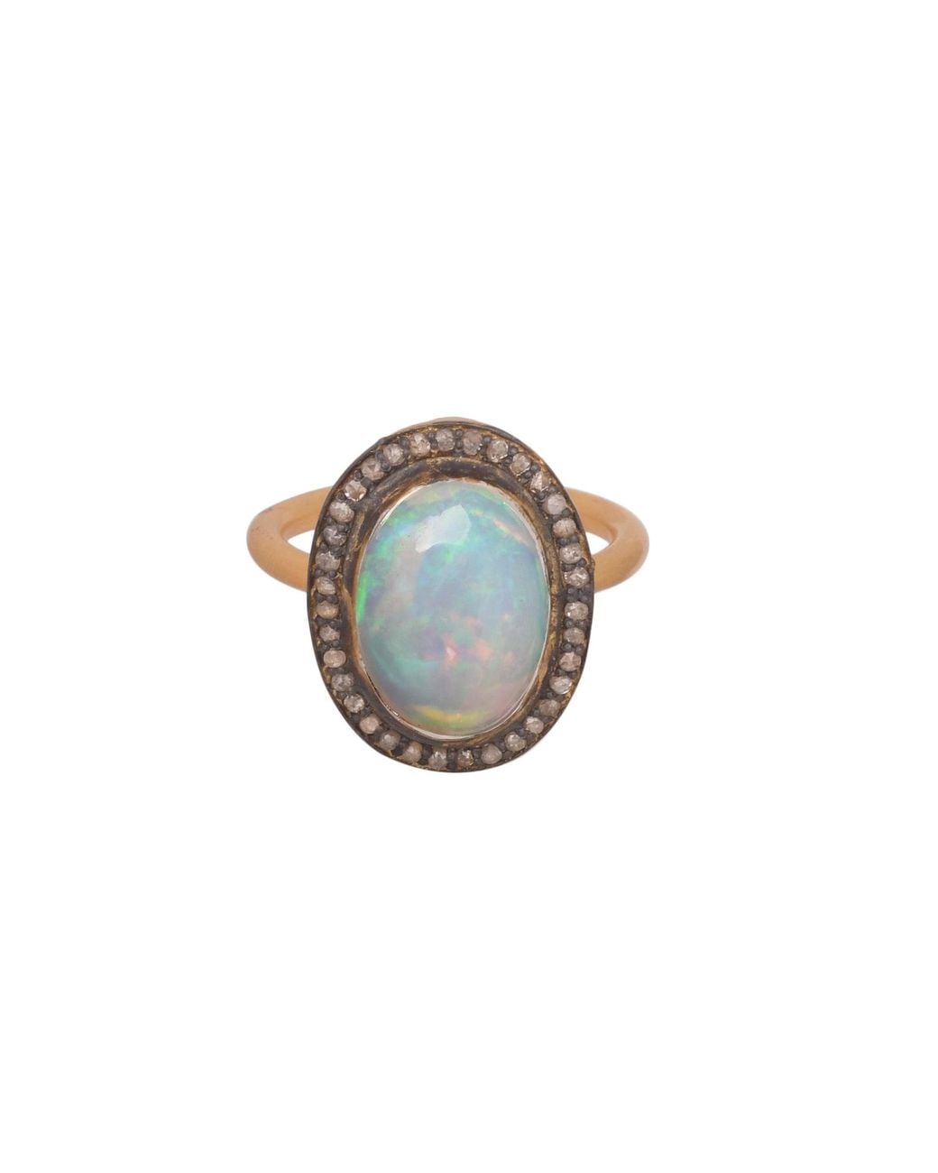 Opium Jewels Blue Upala Ring With Opal & Diamond