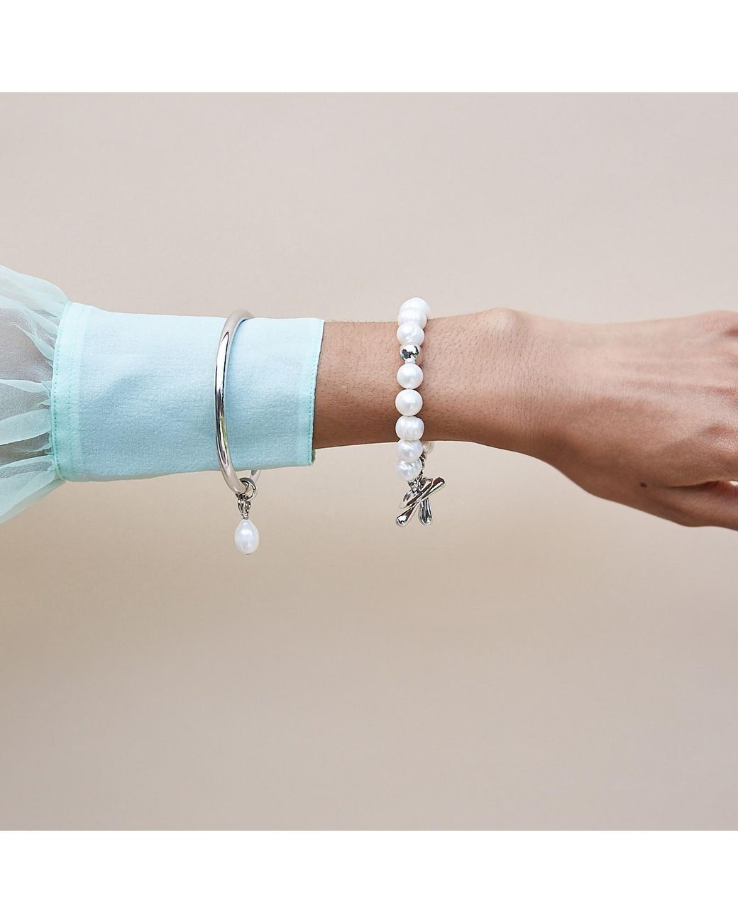 Biko Jewellery Metallic Paloma Pearl Bracelet