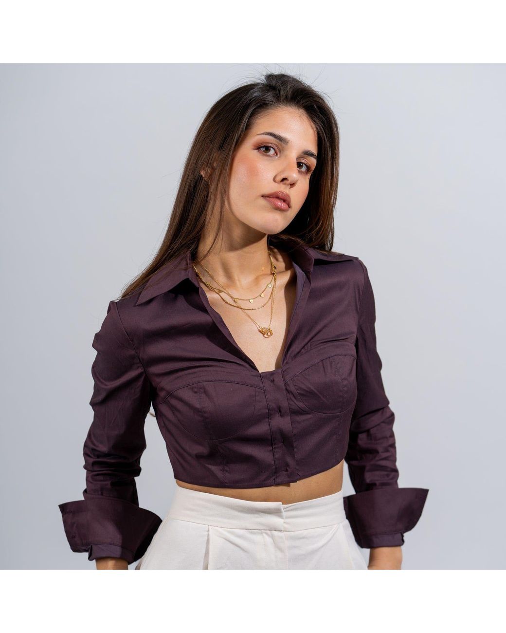 Ebru Jewelry Metallic Together Always Dual Ring Necklace