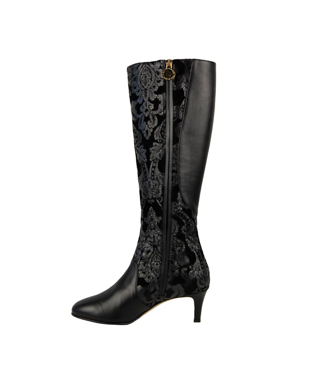 Moon D'elle Black Calante Knee High Boots
