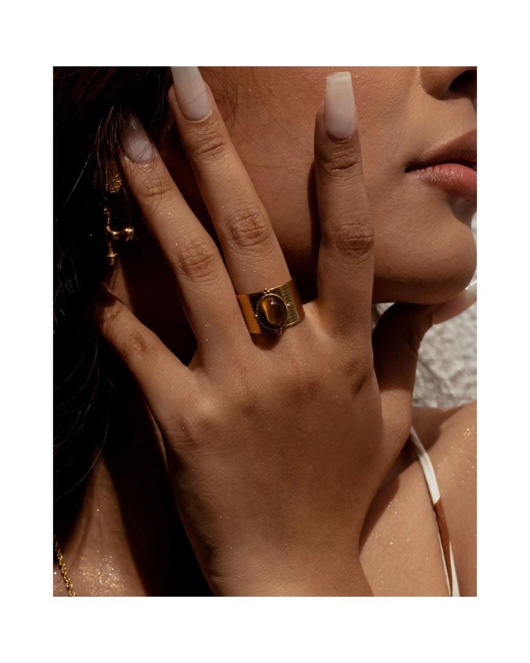 VIEA Metallic Sola Tiger Eye Ring