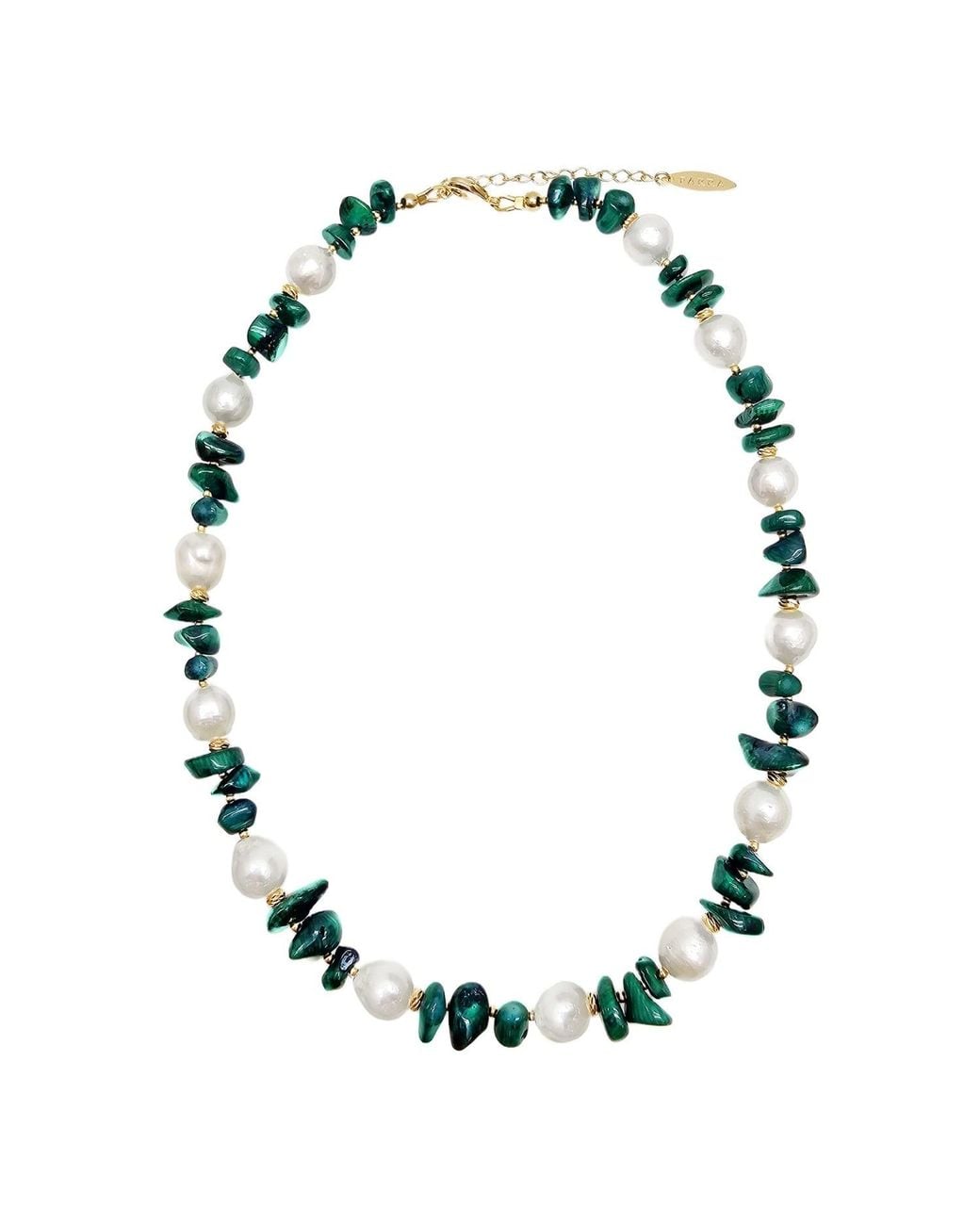 Farra Green Irregular Bamboo Coral With Freshwater Pearls Necklace