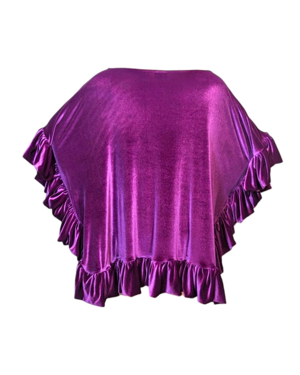 Julia Clancey Purple Mini Ruffle Plum Dress