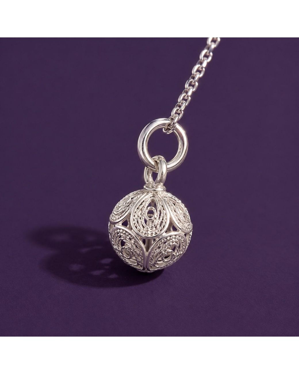 Yieon White Lucky Beads Fine Filigree Threader Earrings