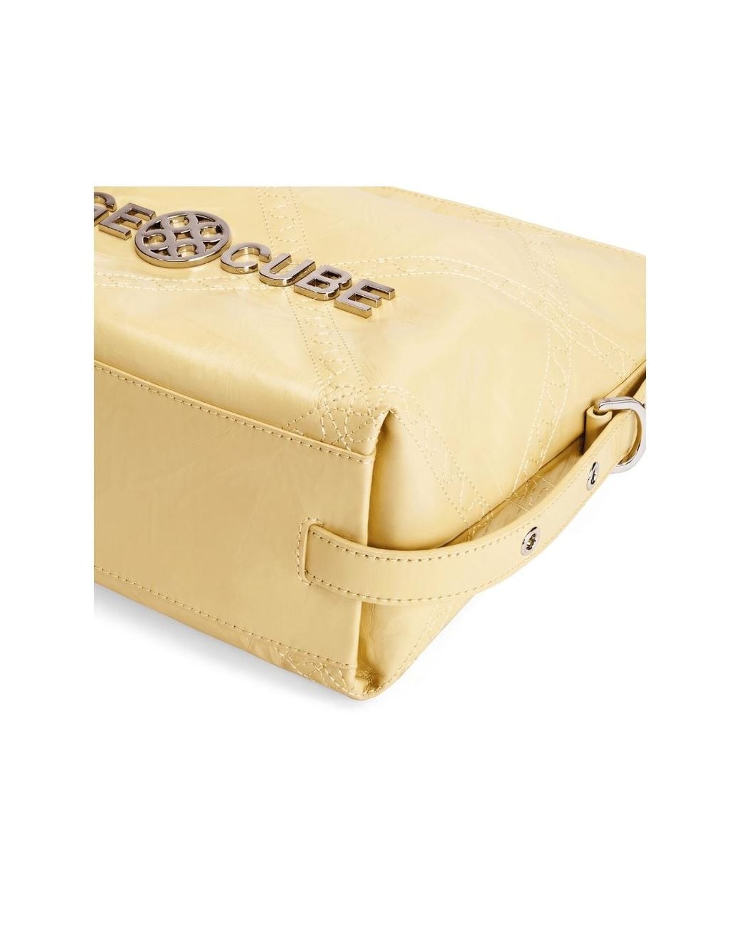 Orange Cube Metallic Metropolitan Chain Hobo