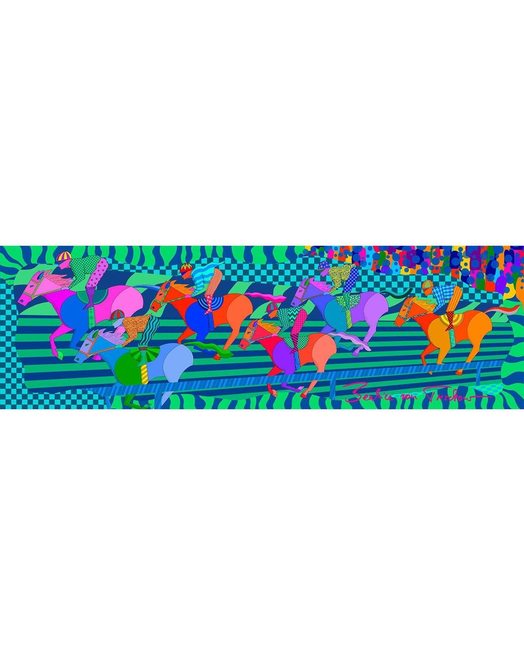 Beatrice von Tresckow Blue Cheltenham Chasers Silk Scarf