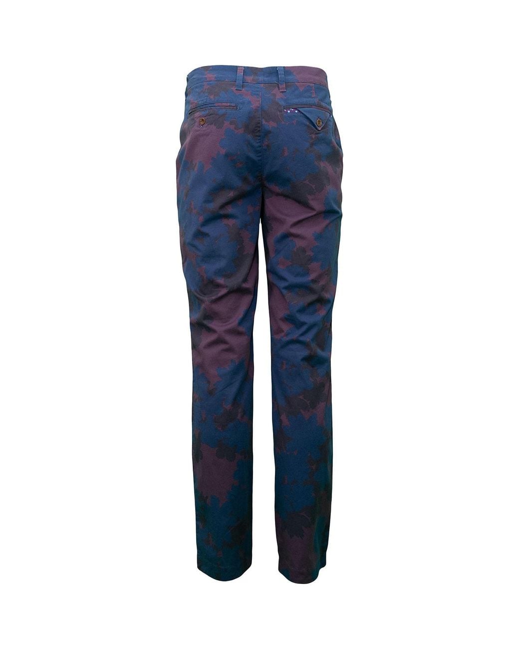 Lords of Harlech Blue Charles Salerno Floral Pant for men