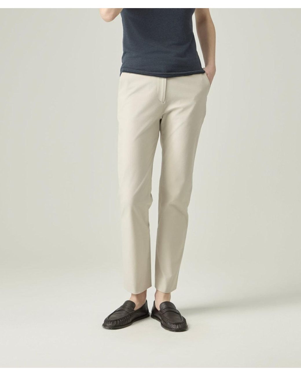 Elune Mode Natural Basic Pants _ Soft Stone