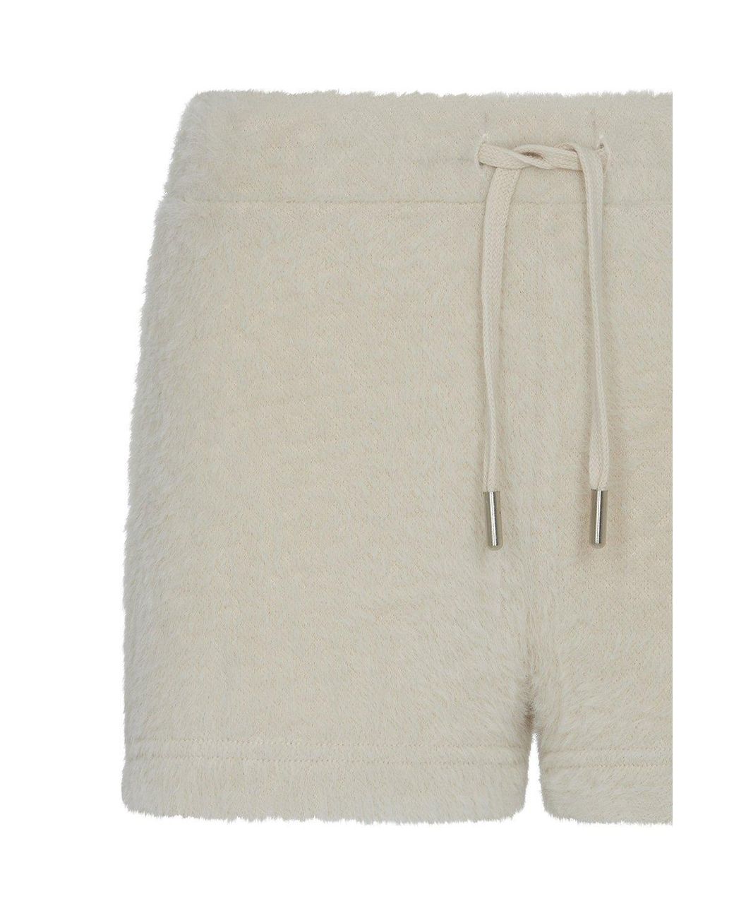 No'design White Neutrals Noa Ecru Mini Shorts