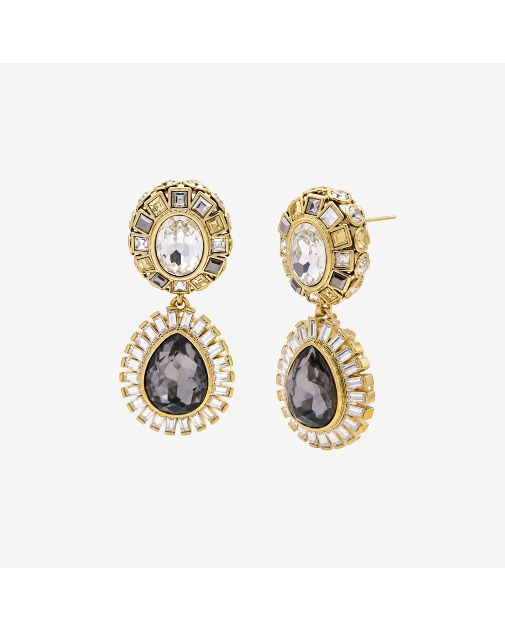 Uchi and Soto Metallic Hanabi Statement Stones Earrings