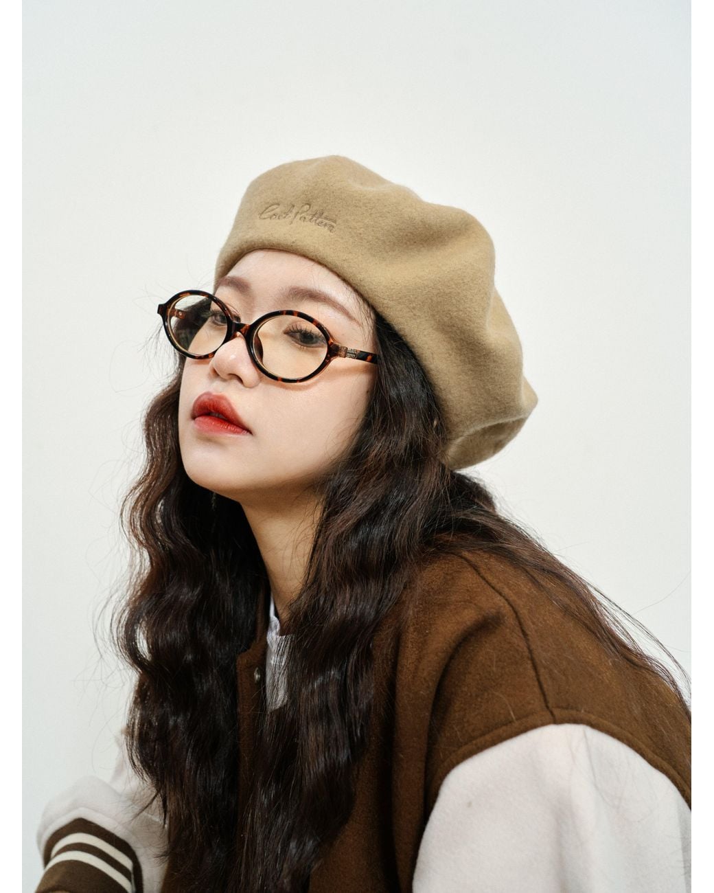 Lost Pattern Natural Bon Chic Wool Beret