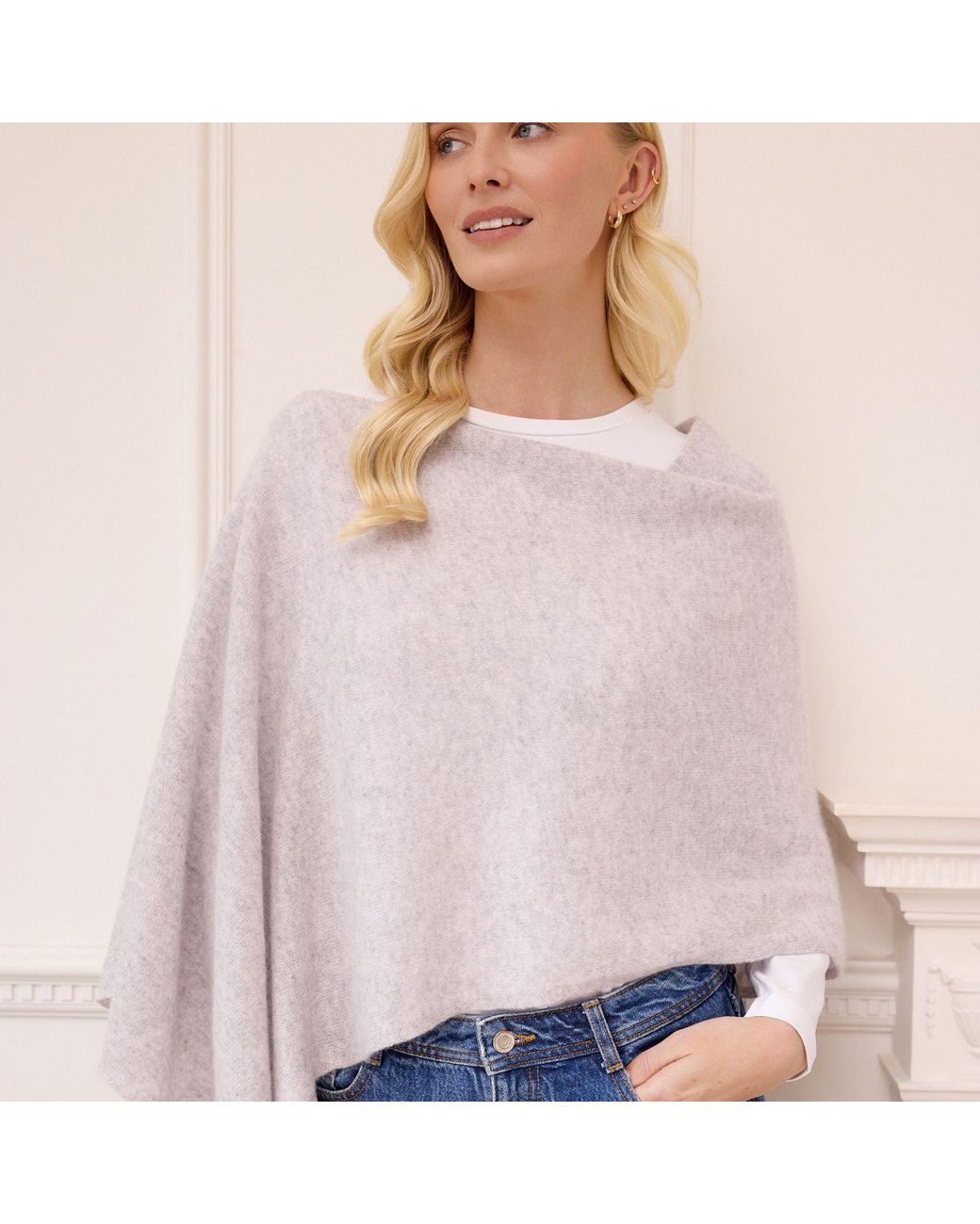 Cove Gray Lucy Multi Way Cashmere Wrap