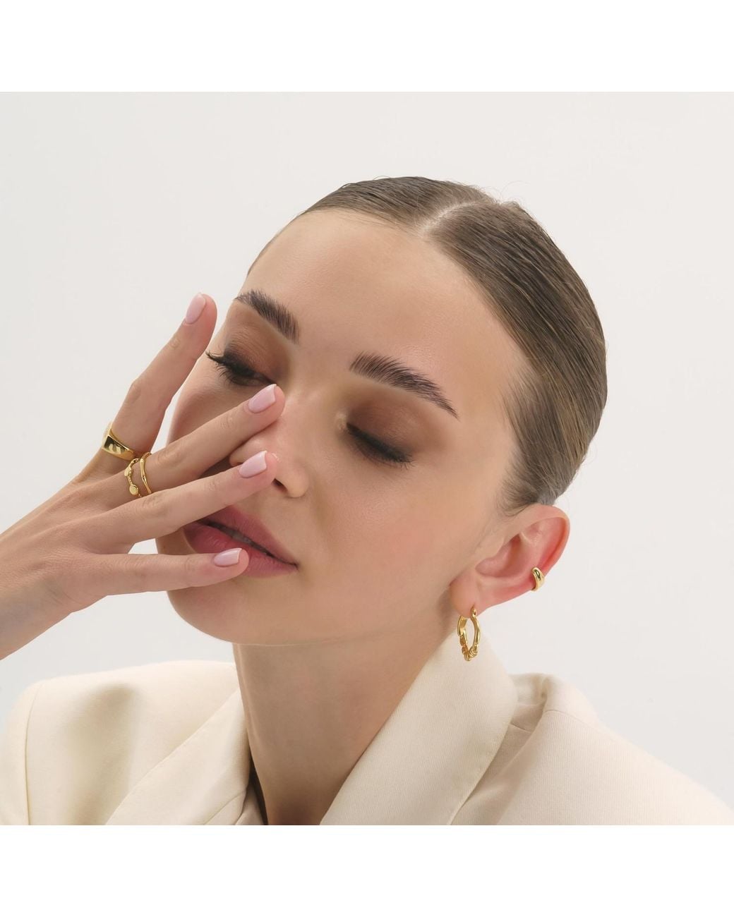 Elk & Bloom Metallic Chunky Sterling Twisted Hoop Earrings