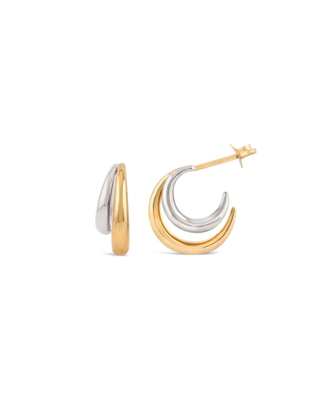 Dinny Hall Metallic Toro Mixed Metal Double Hoops