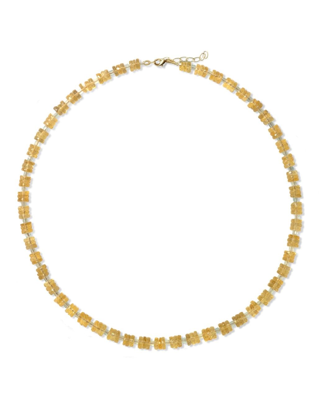 Bombyx House Metallic Birthstone November Citrine Heishi Necklace