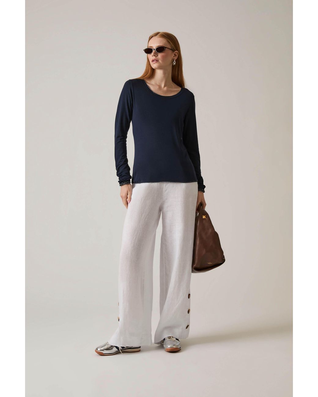 James Lakeland Blue Long Sleeve Top