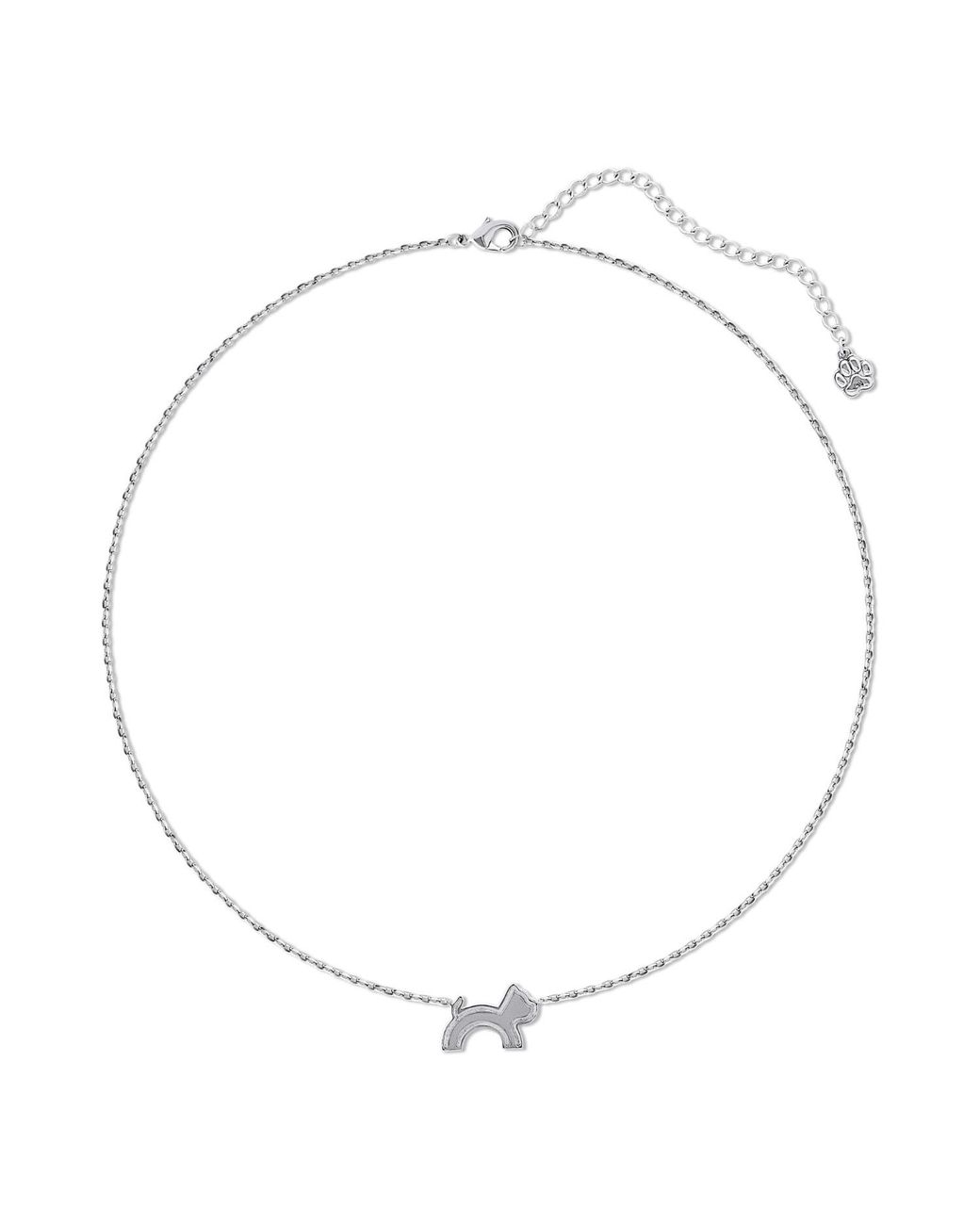 Cloud Haven Metallic Dainty Logo Pendant Necklace