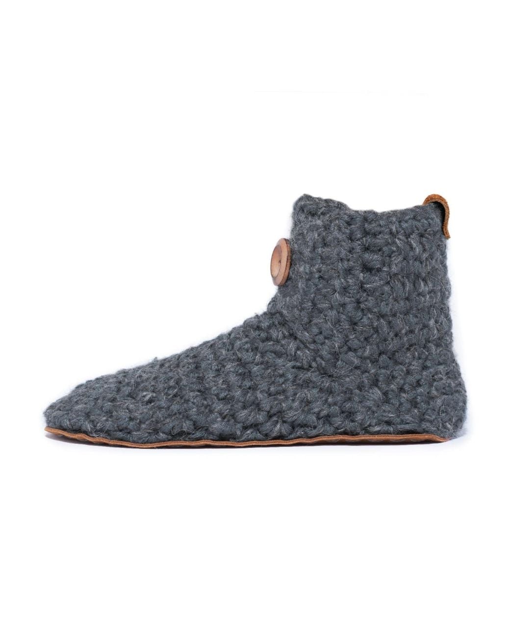 Kingdom of Wow Blue Comfortable Wool Boot Slippers For