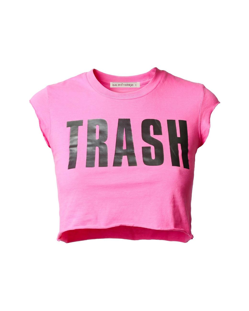 Love and Nostalgia Pink Margot Crop Tee