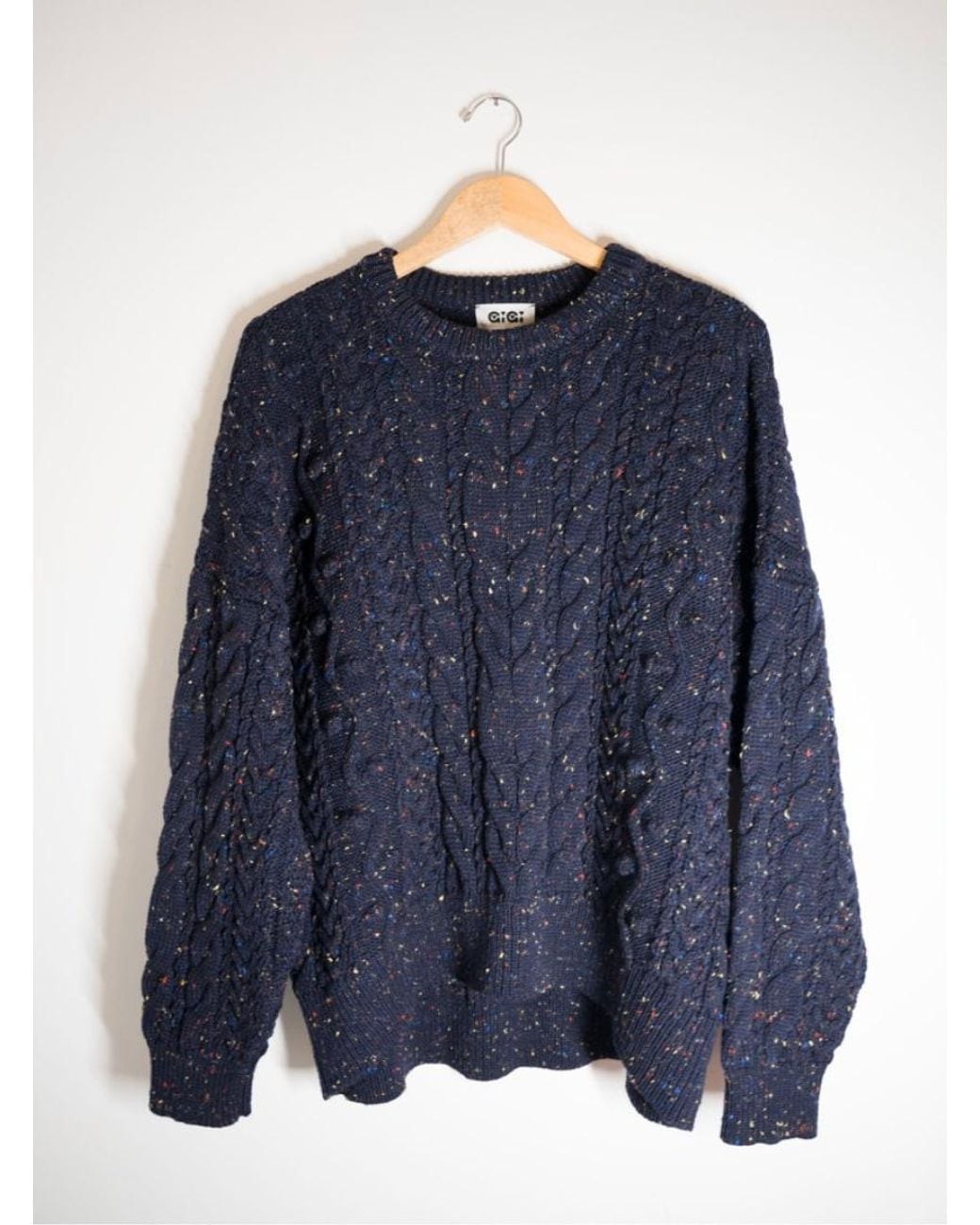 Gigi Knitwear Blue Oversized Cable Sweater