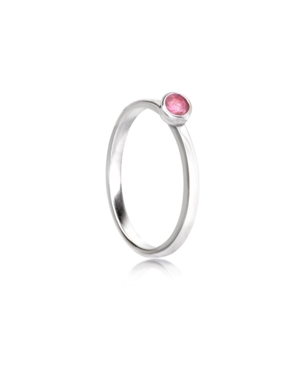The Jewellery Store London Multicolor October Birthstone Stackable Ring With Tourmaline Gemstone