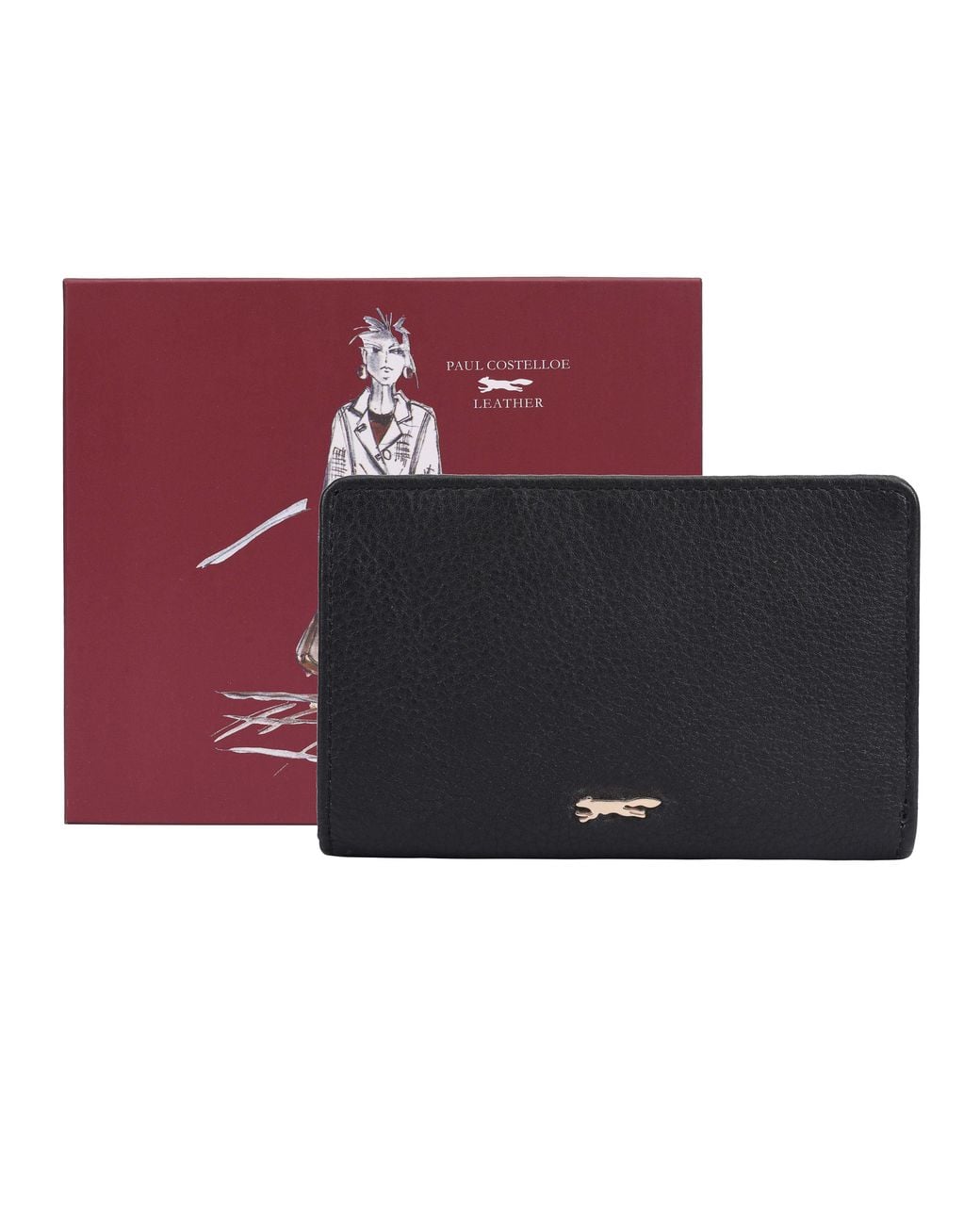 Paul Costelloe Black Solidago Leather Purse