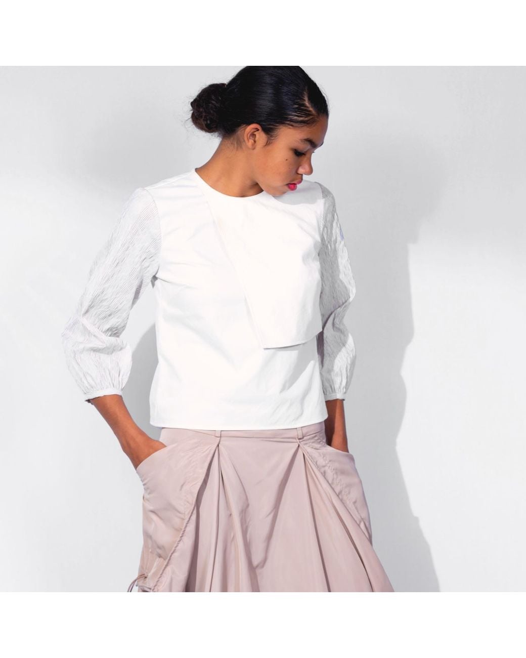 SNIDER White Neutrals Wildflower Top