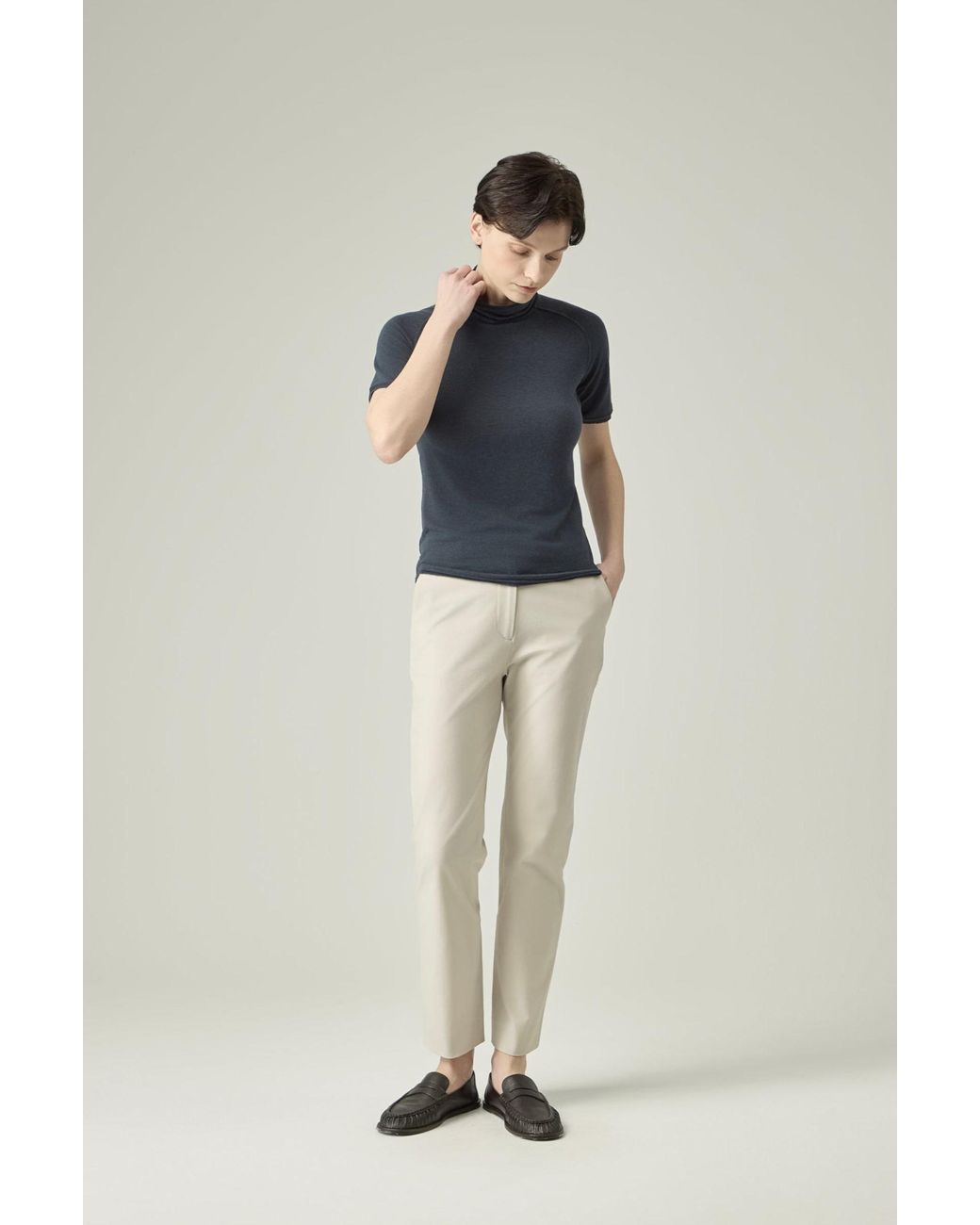 Elune Mode Natural Basic Pants _ Soft Stone