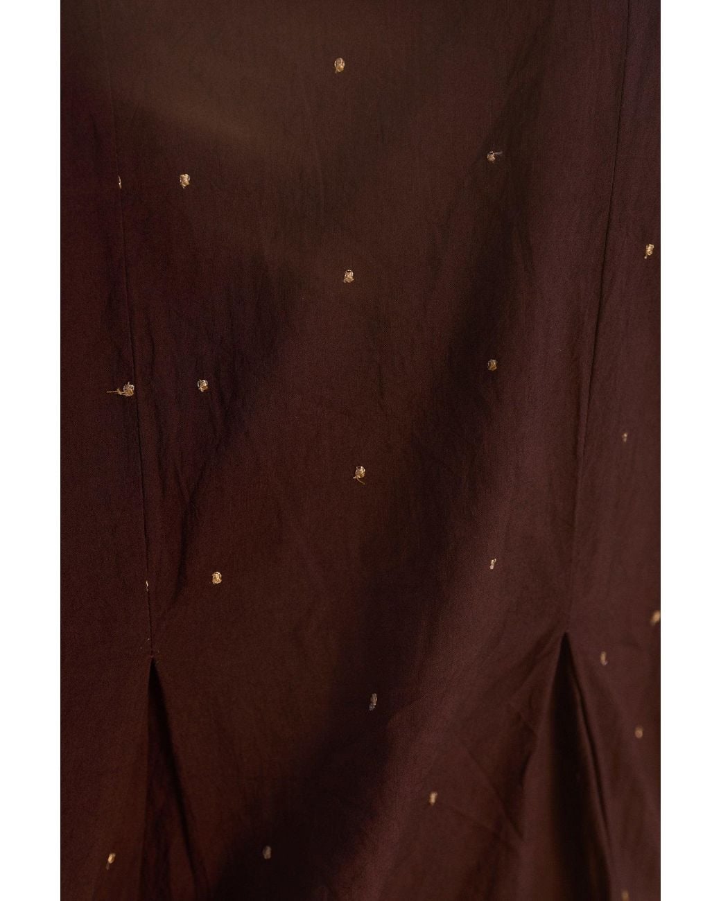 Adrift Clothing Brown Bridget Pleated Dress