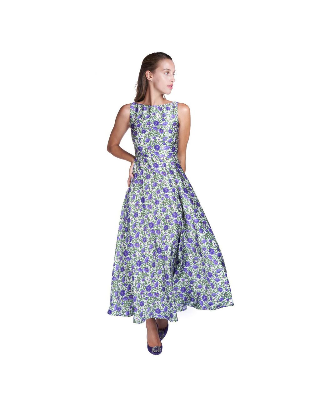 Sofia Tsereteli Blue Botanica Evening Dress