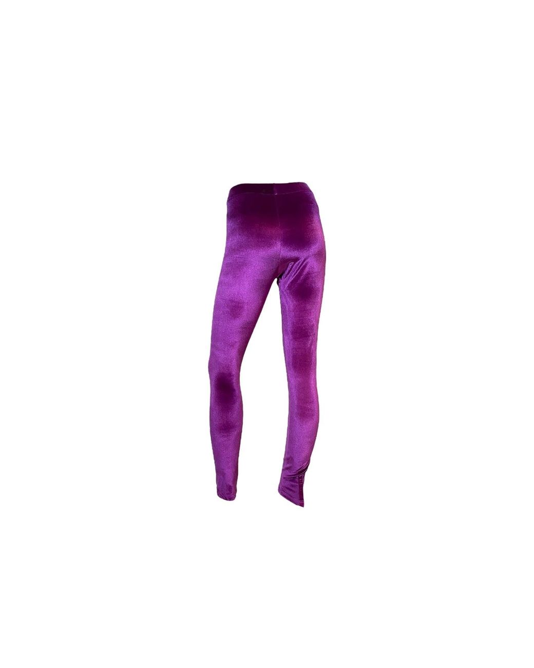 Julia Clancey Purple Velour Leggings Plum