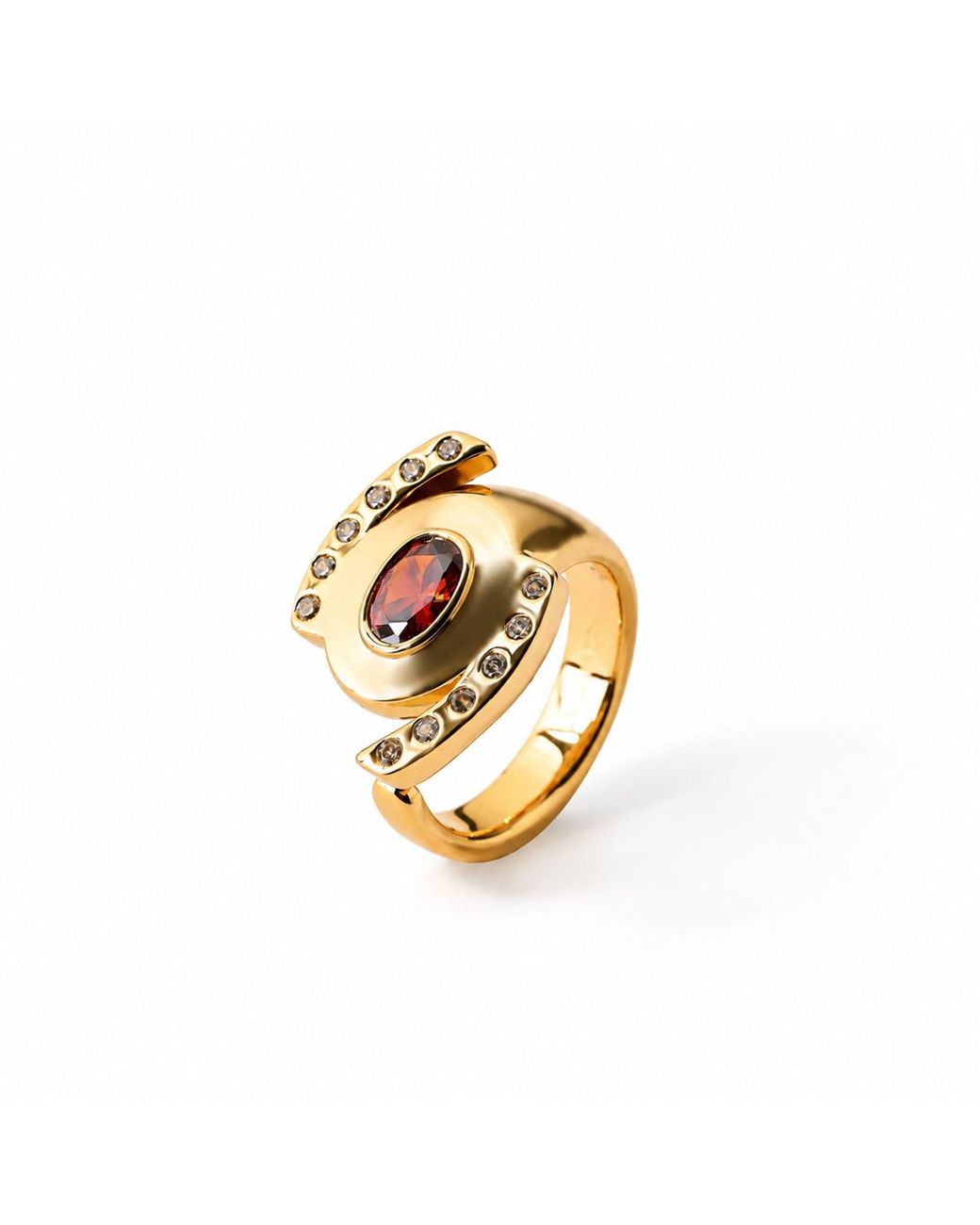 Qibai Metallic Cancer Zodiac Ring –