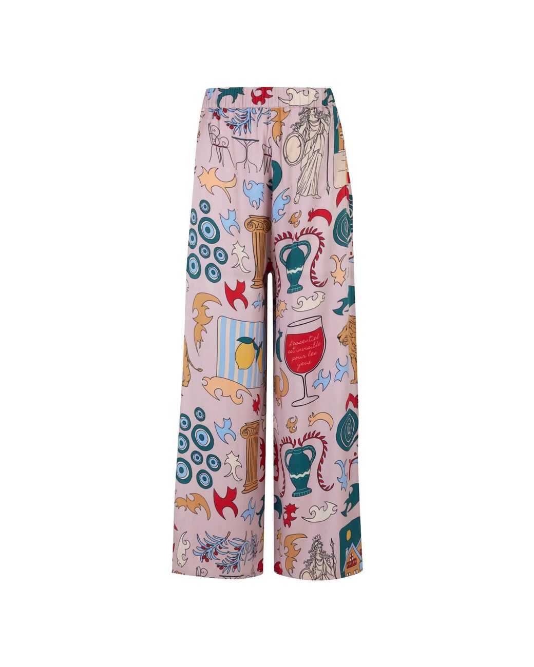 Iodes Red Amalfi Cupro Trousers