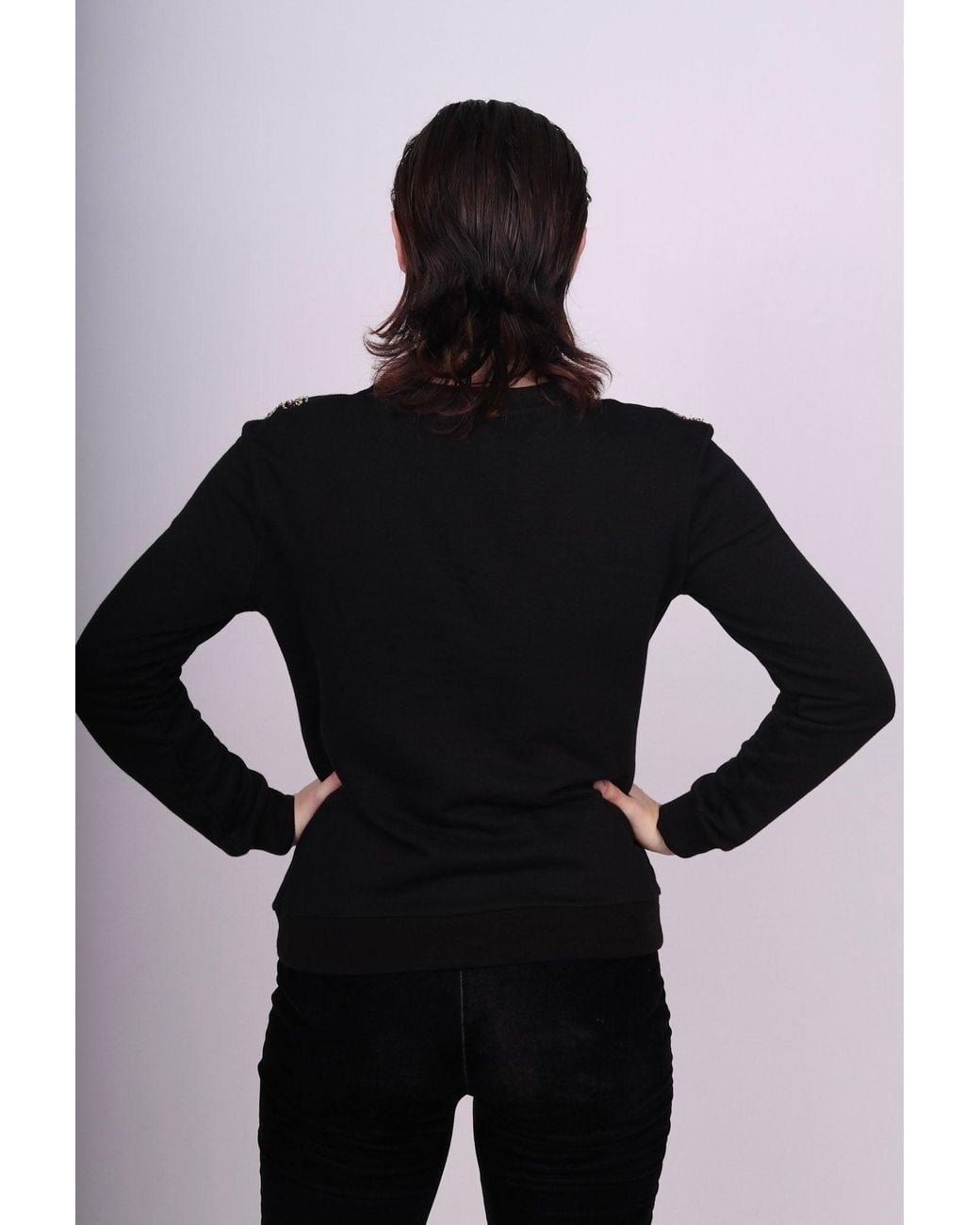 Any Old Iron Black Beaded Electric Lightning Sweatshirt for men