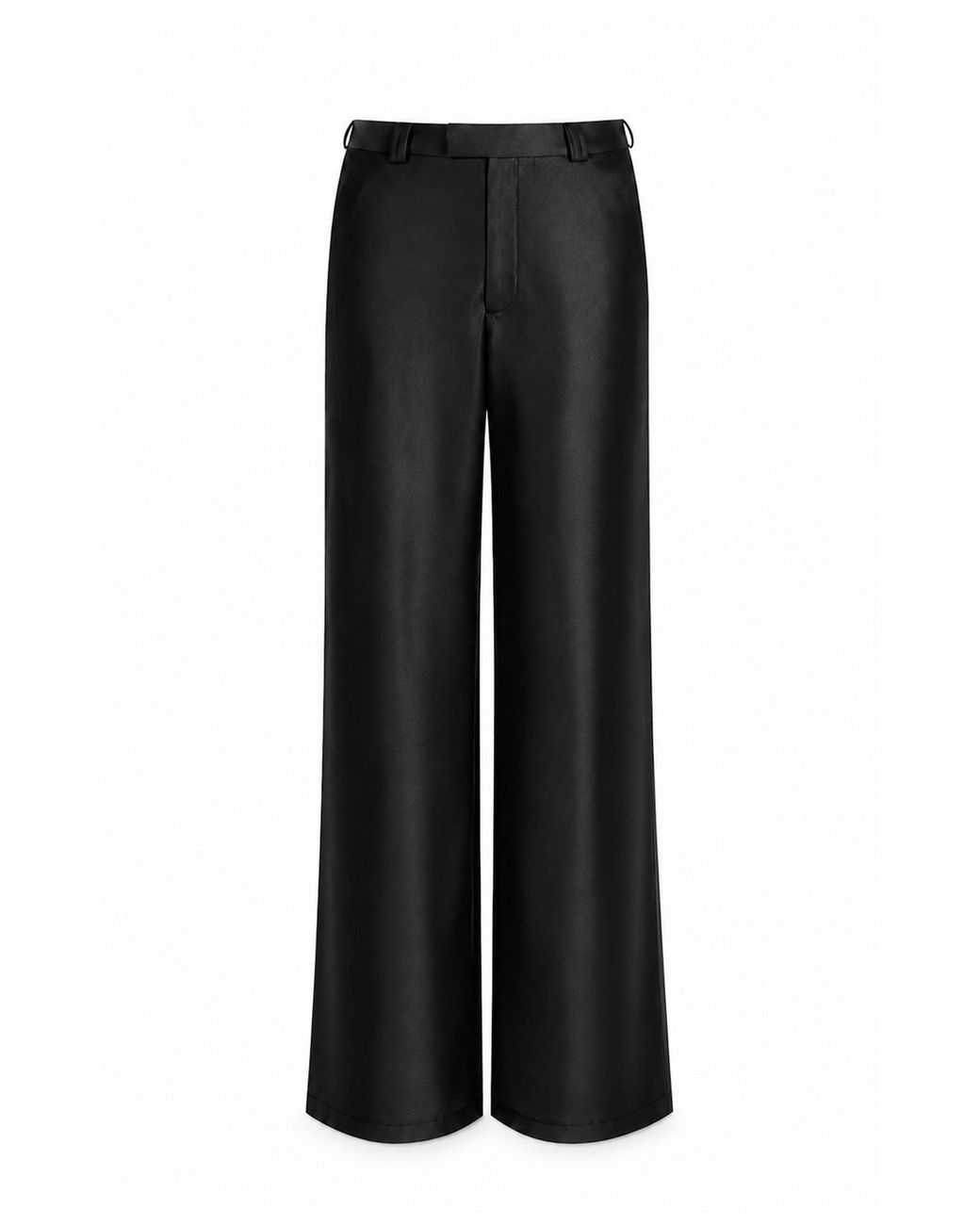 Gunda Hafner Ltd Black Cotton Elastane Mid Rise Straight Cut Trousers