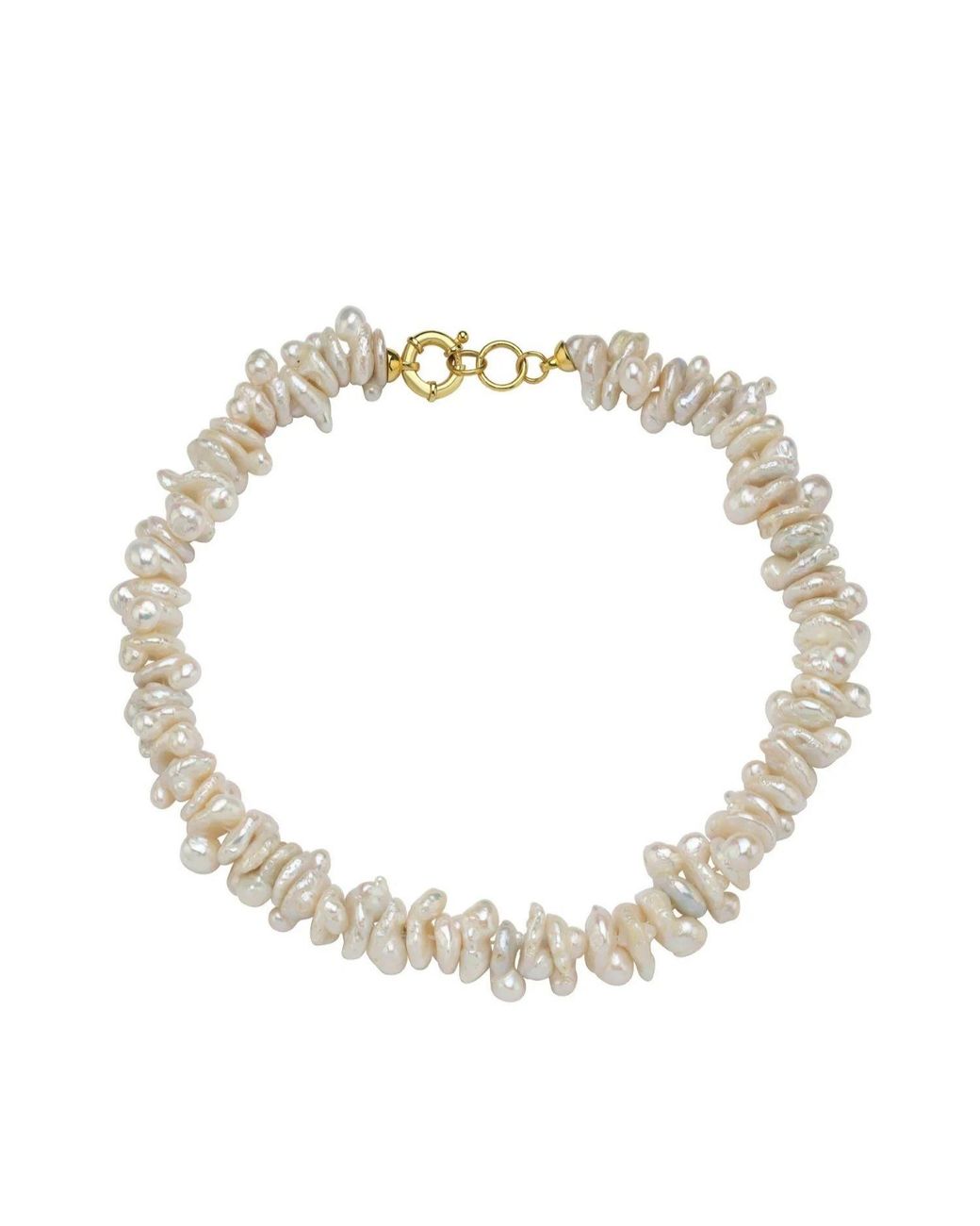 LINYA JEWELLERY Metallic Marley Big Pearl Necklace
