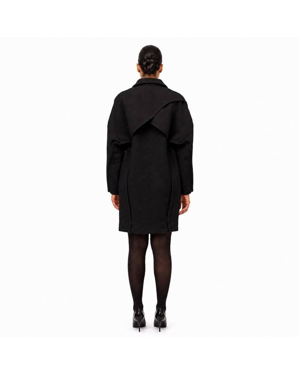 Chuks Collins Black Classy Trench Coat