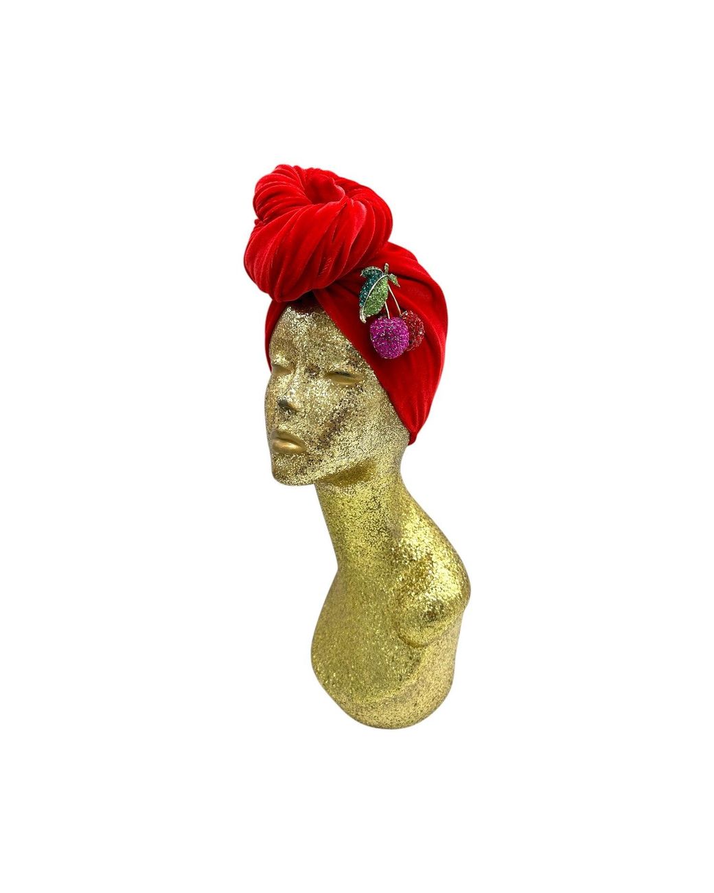 Julia Clancey Red Ruby X Cherries Turban