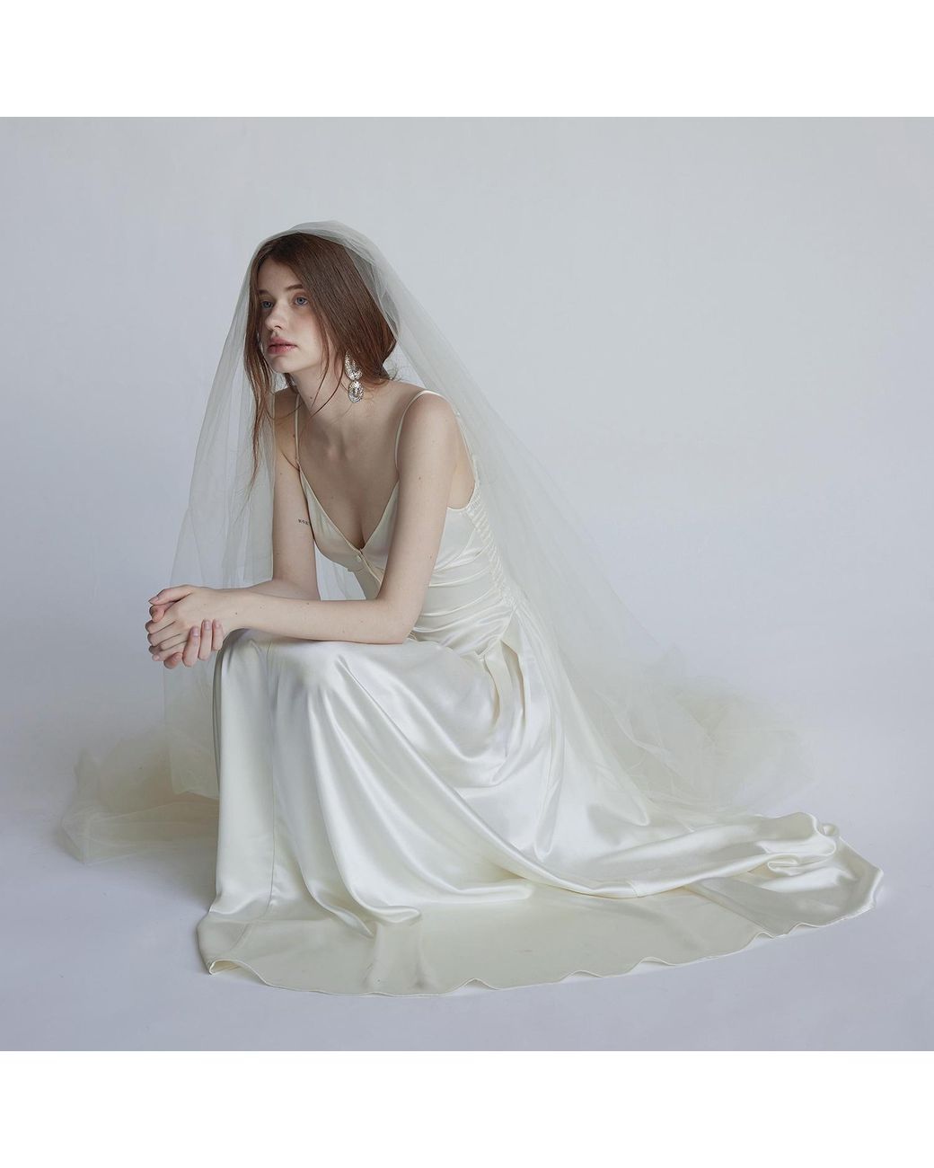 Belsize25 White Satin Bridal Dress