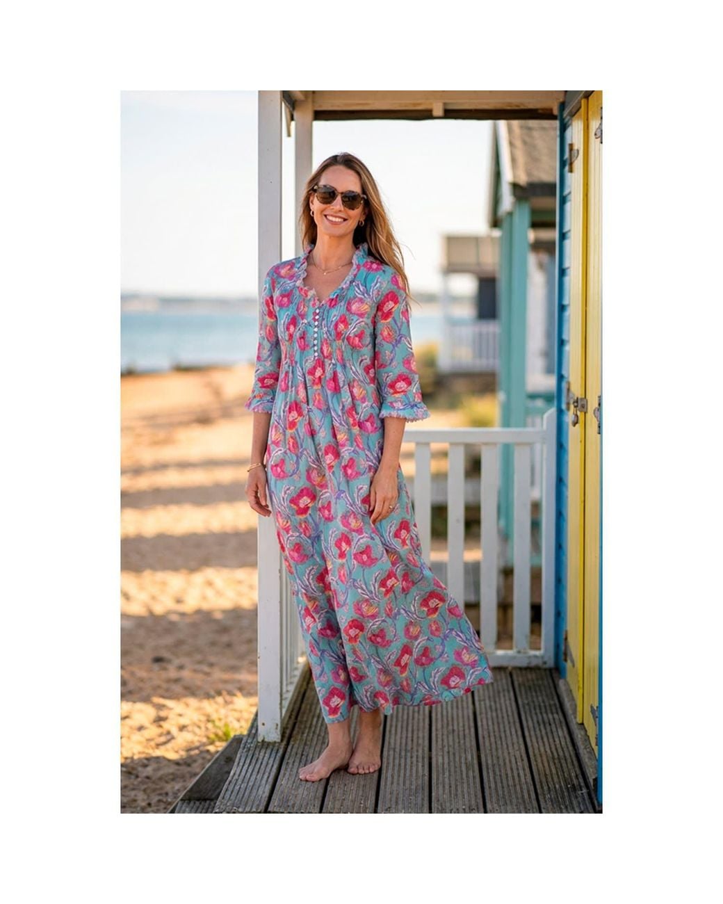 At Last Red Cotton Annabel Maxi Dress
