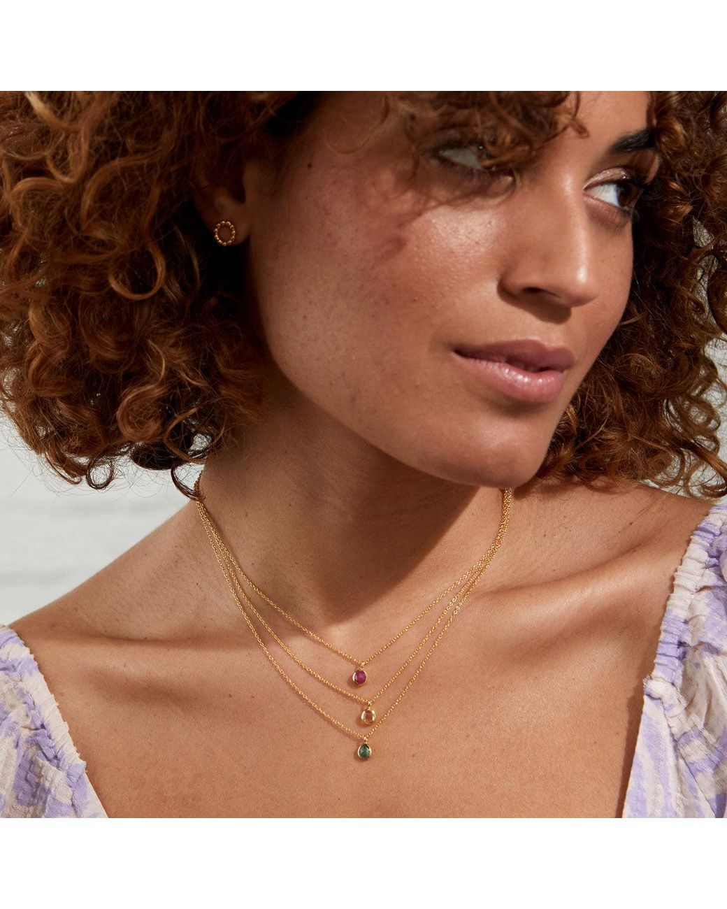 Auree Jewellery Metallic Hampton Emerald & Vermeil Necklace