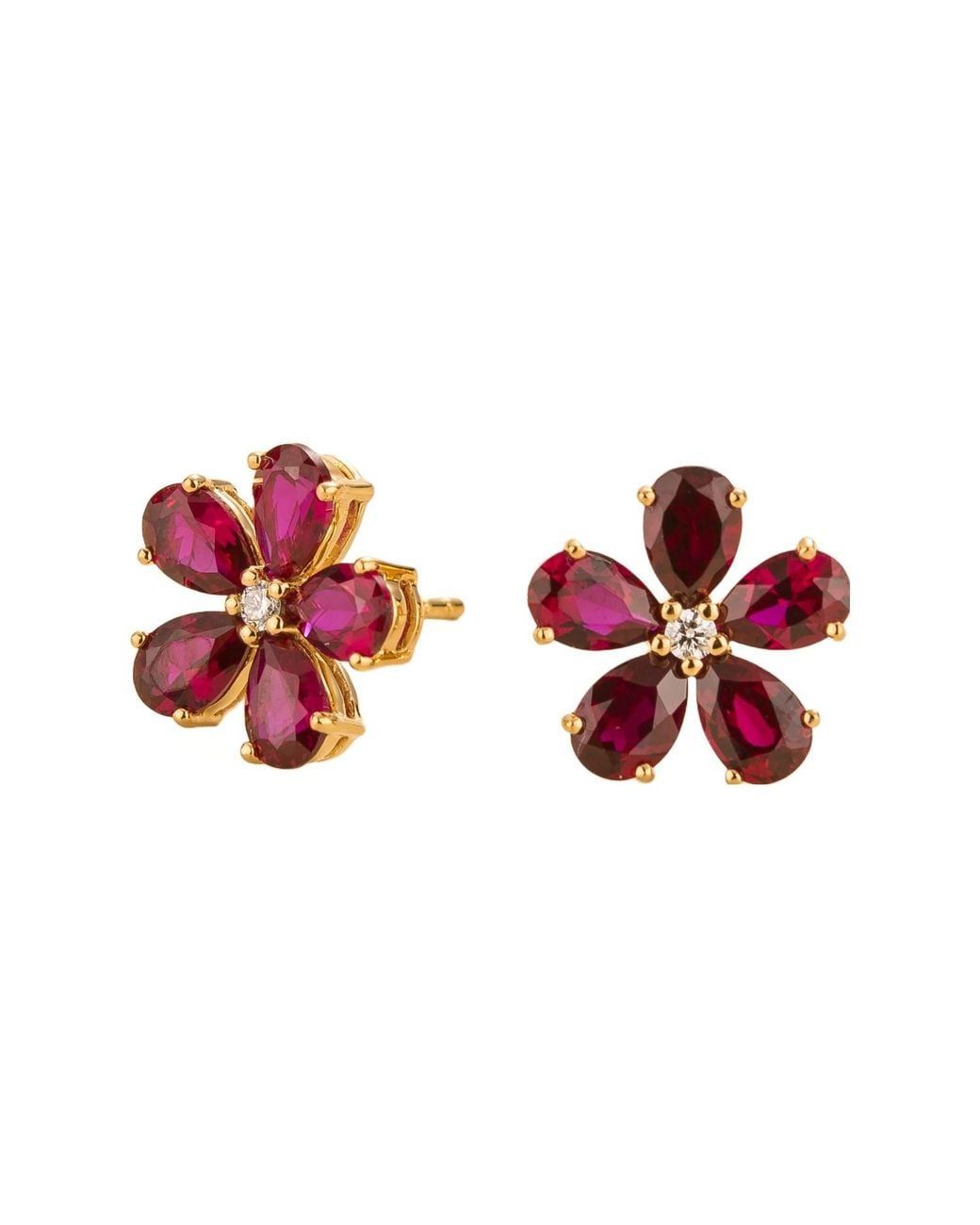 Juvetti Red Florea Earrings