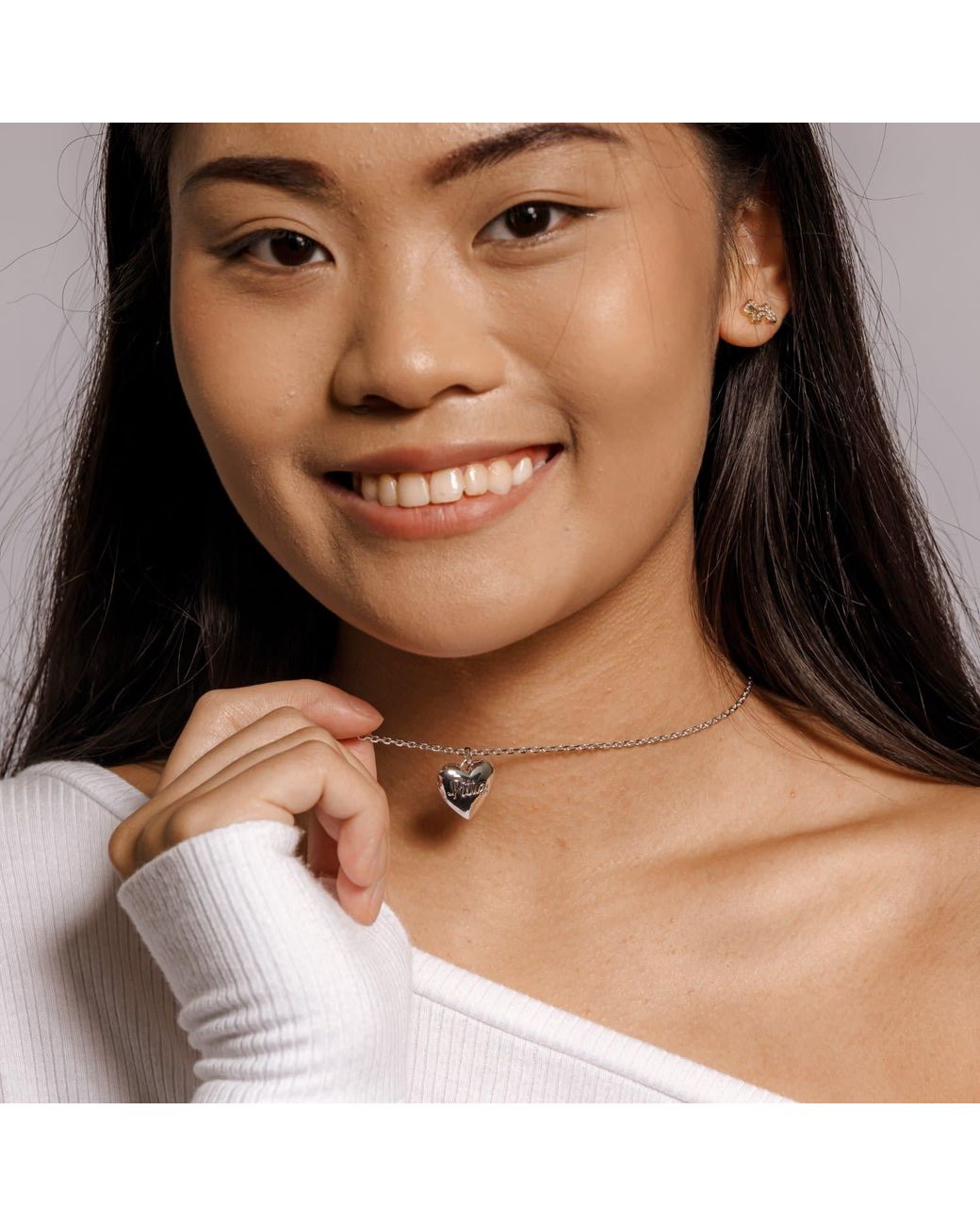 Cloud Haven Metallic A Pittie Has My Heart Necklace