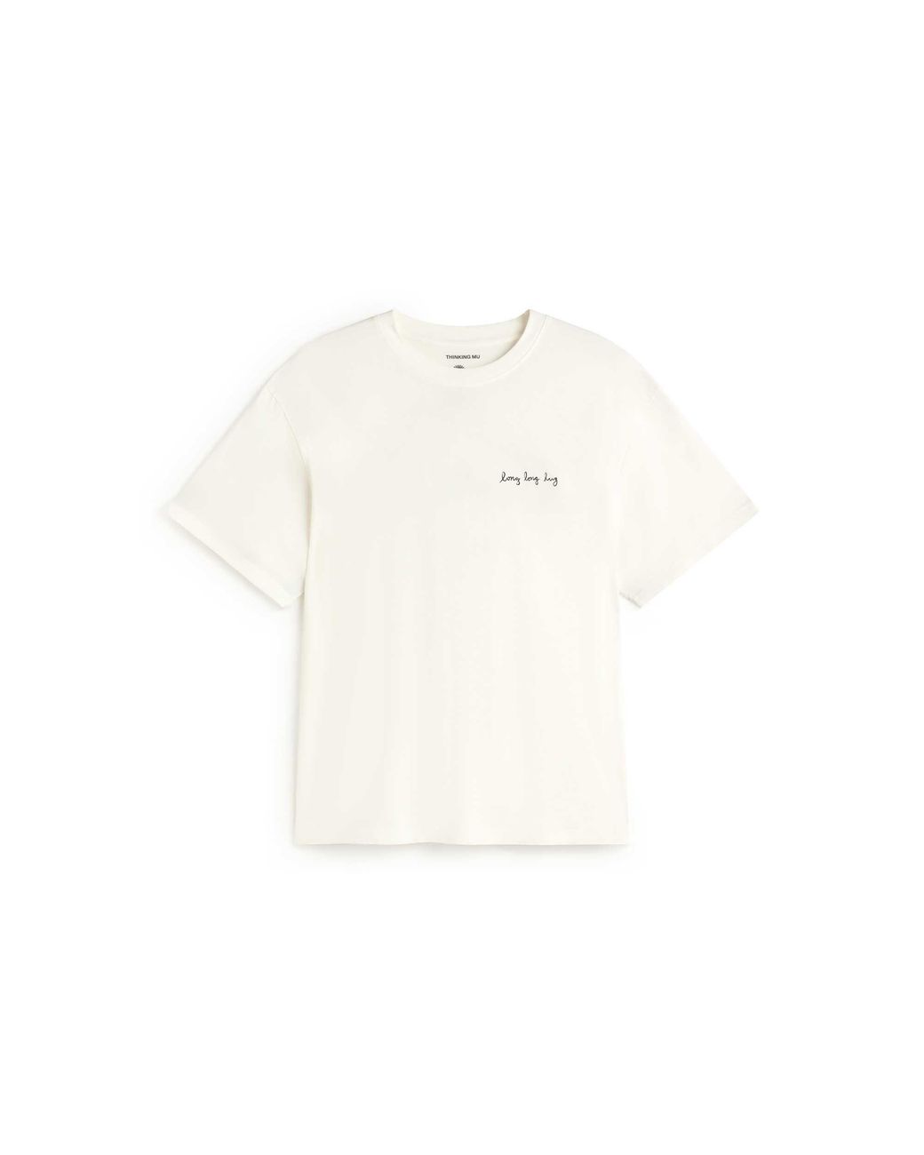 Thinking Mu White Hug Aaron Long T-Shirt for men
