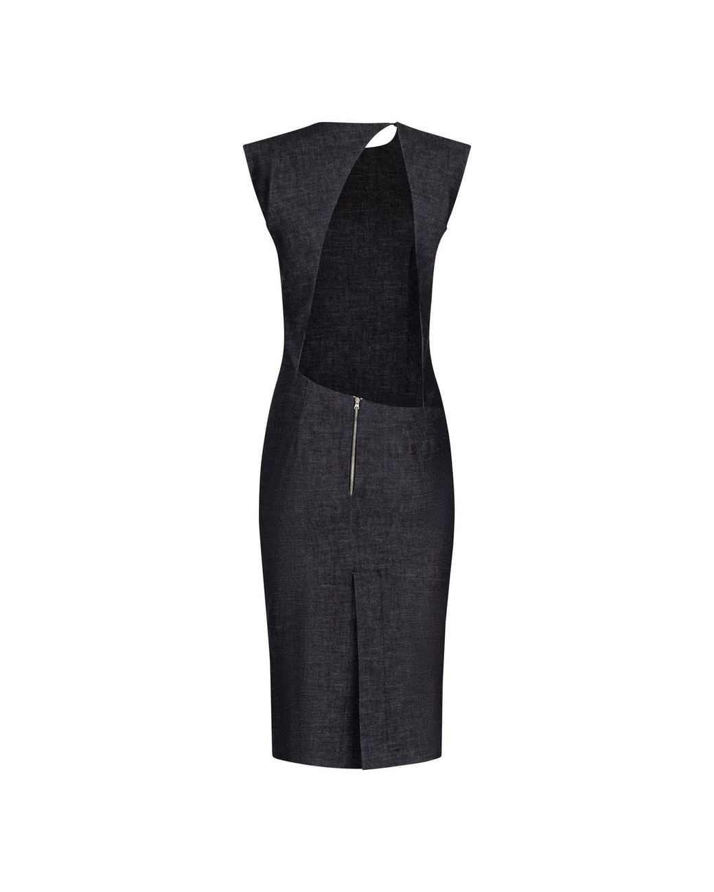 Clothes by Locker Room Black Denim Cutout Midi Dress
