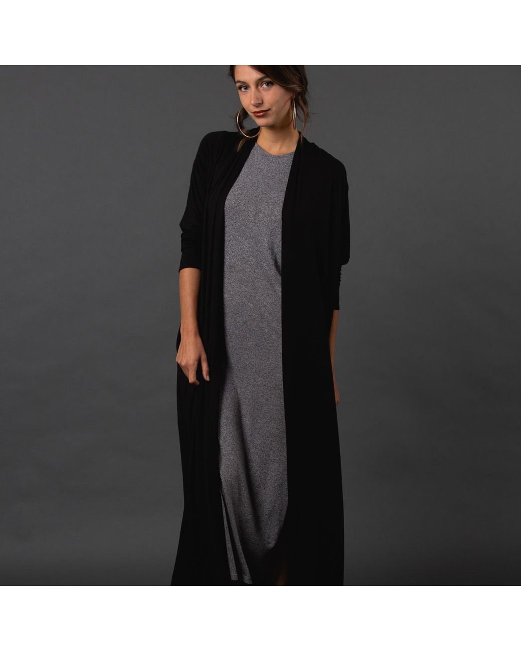 Jennafer Grace Black Yoga Duster