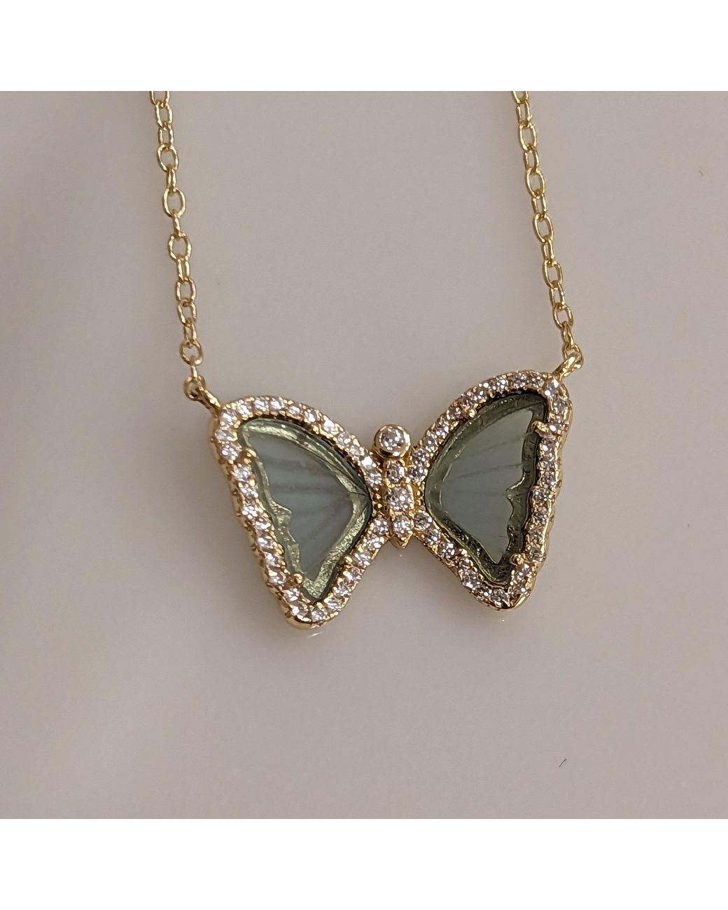 KAMARIA Blue Mini Butterfly Necklace